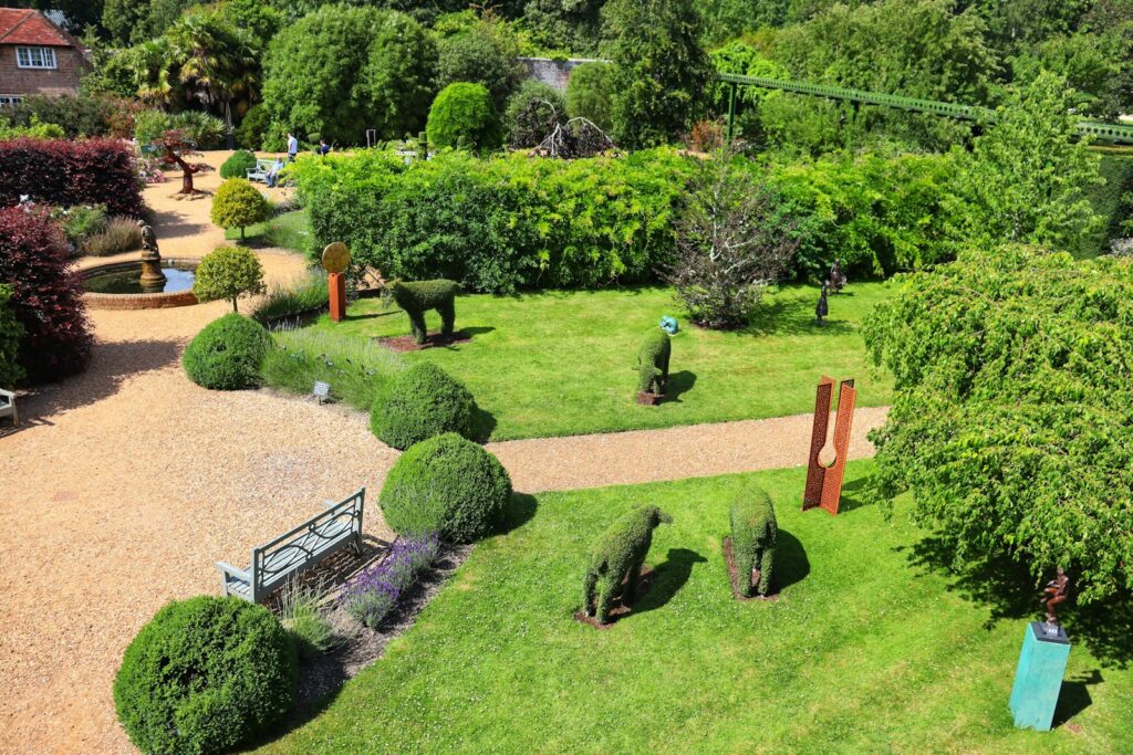 two animal topiary, automatic irrigation system in dubai